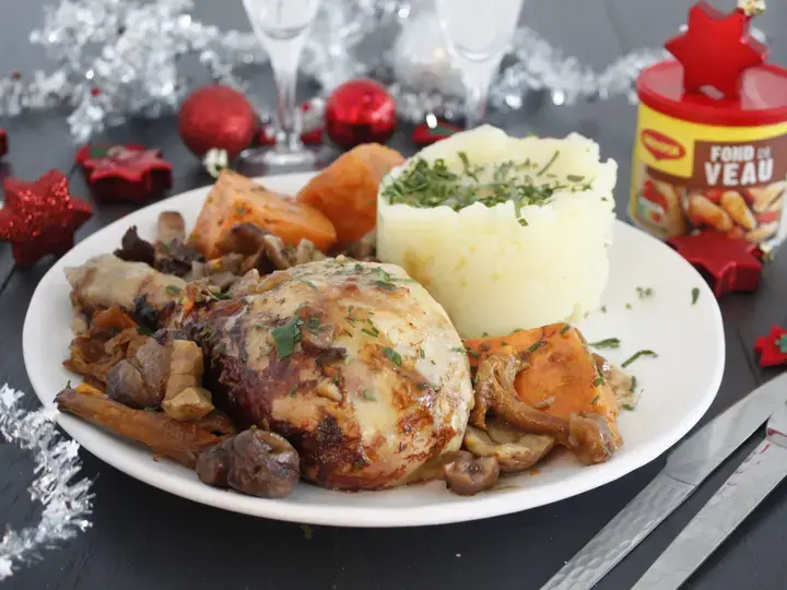 Dinde aux épices et légumes confits