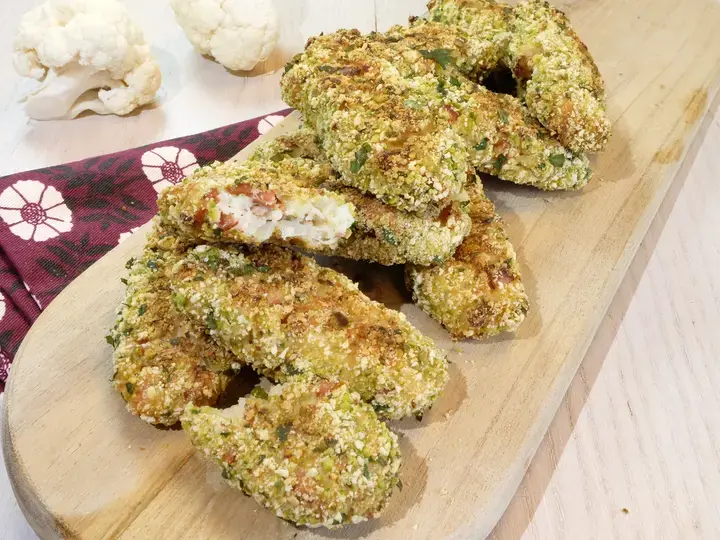 Fingers de chou-fleur et saucisse