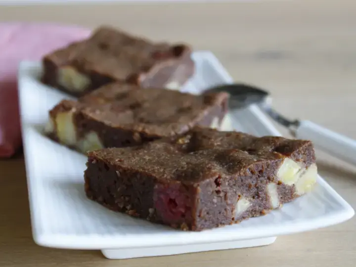Brownie framboises chocolat lait
