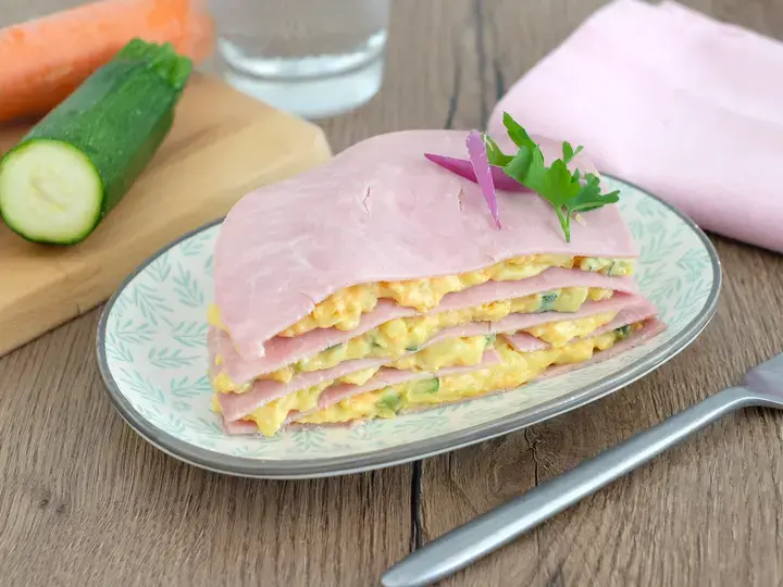 Mille-feuilles de légumes et chèvre