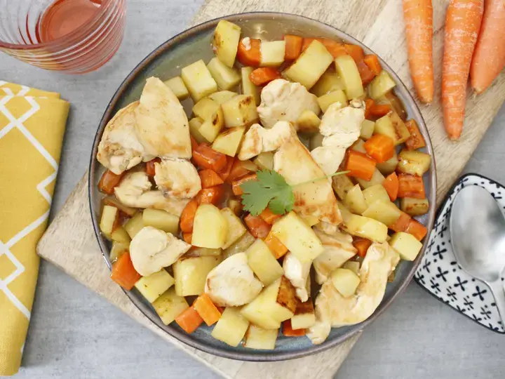 Sauté de poulet façon paysanne