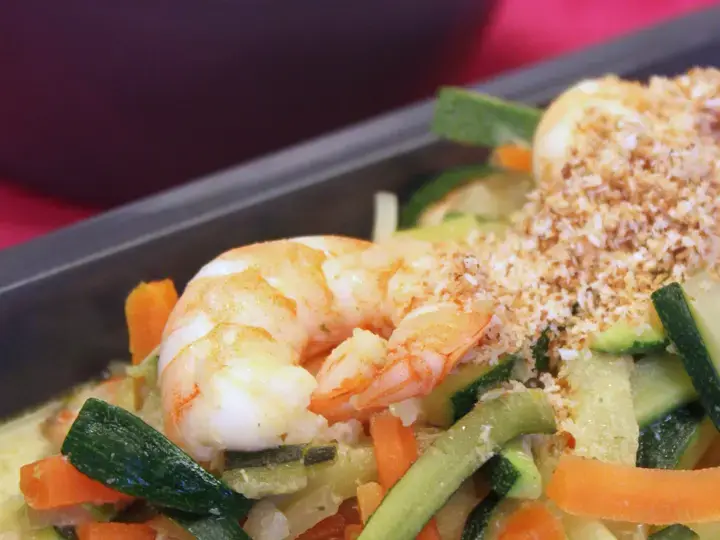 Crevettes au lait de coco et épices