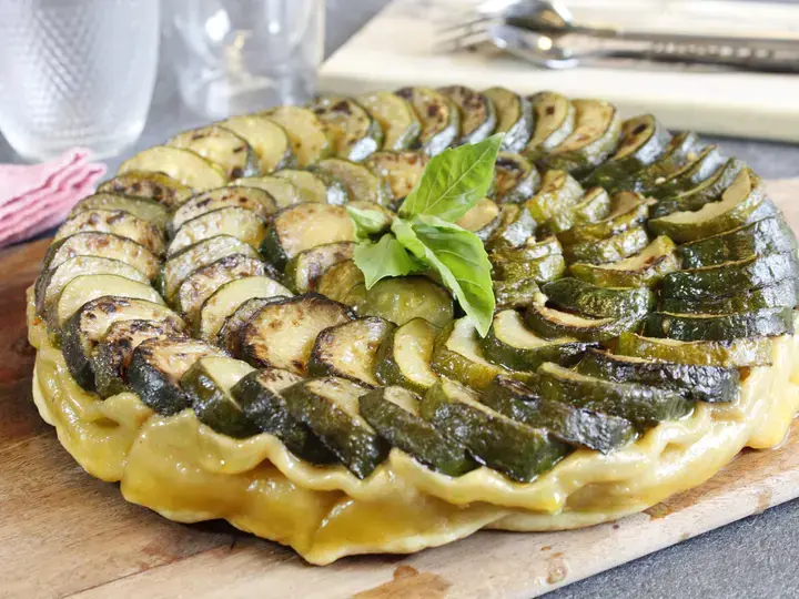 Tatin de courgettes et mozzarella
