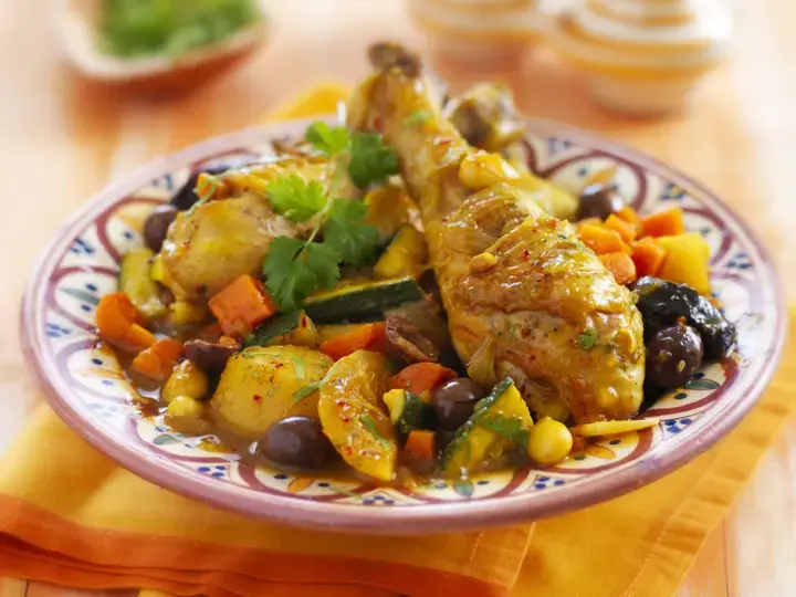 Tajine de poulet au citron confit