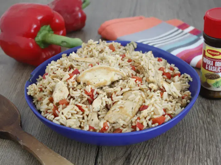 Riz sauté au poulet