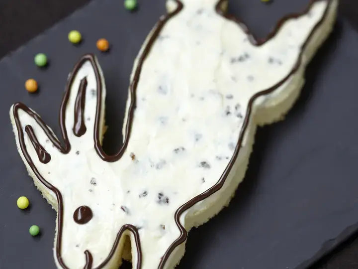 Lapin blanc au chocolat croustillant