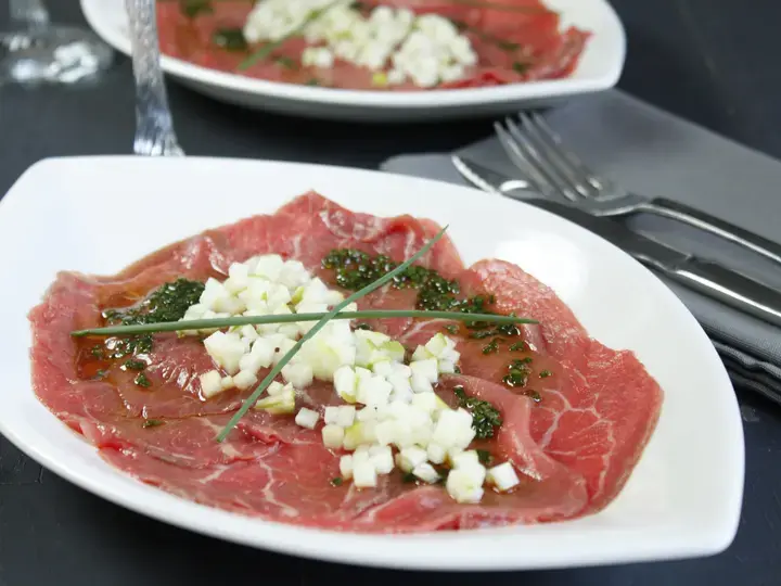 Carpaccio de boeuf pomme granny à l'Arome