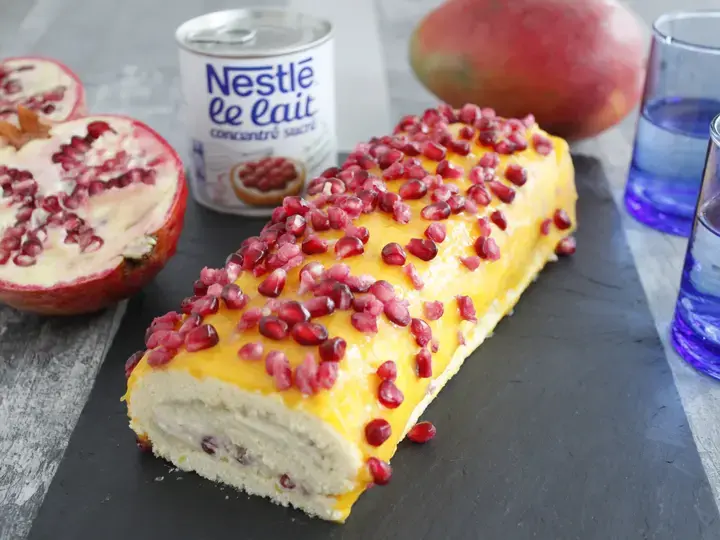 Bûche exotique au lait concentré