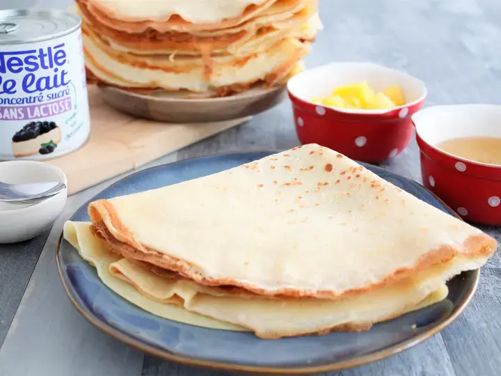 Crêpes sans lactose