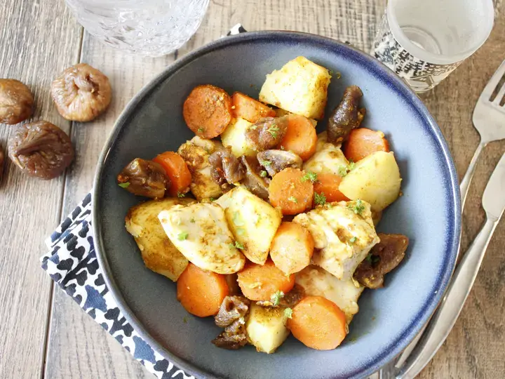 Tajine de poulet aux figues, carottes et miel Companion