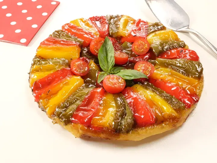 Tarte tatin aux 3 poivrons