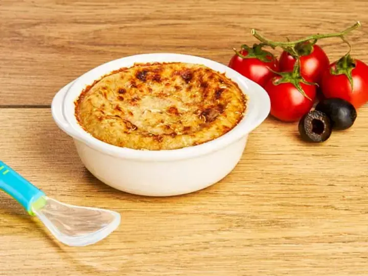 Recette gratin à la tomate aux olives pour bébé