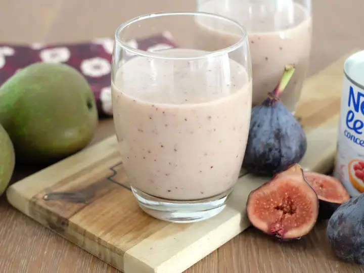 Smoothie poire figue au lait concentré