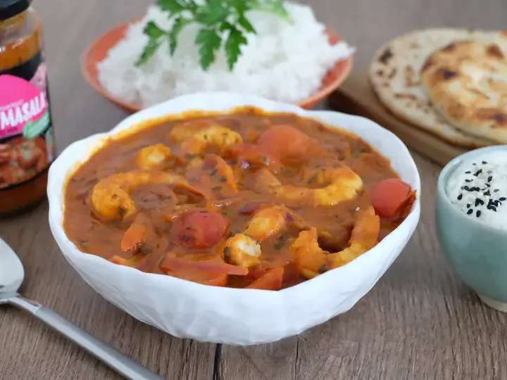 Crevettes tikka masala