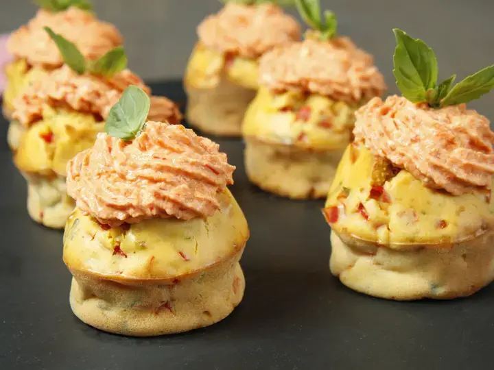 Cup cake ricotta poivrons