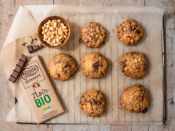 Cookies Chocolat Bio &amp; Cacahuètes