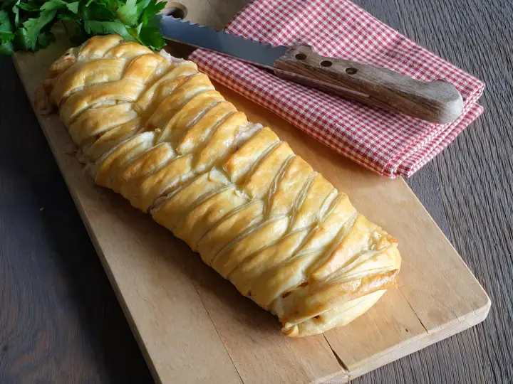 Feuilleté tresse raclette lardon