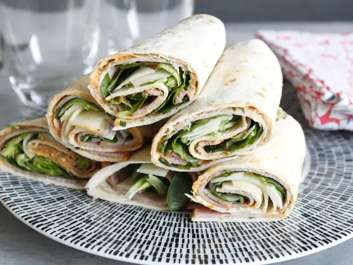 Wraps parmesan, tomate et jambon