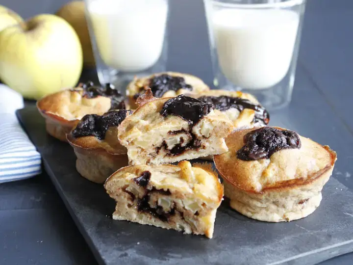 Muffins pommes yaourt coeur de Nesquik