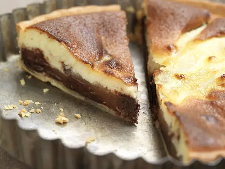 Tarte aux poires et au chocolat croquant