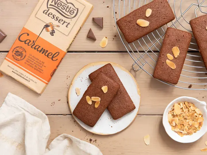 Financiers chocolat caramel