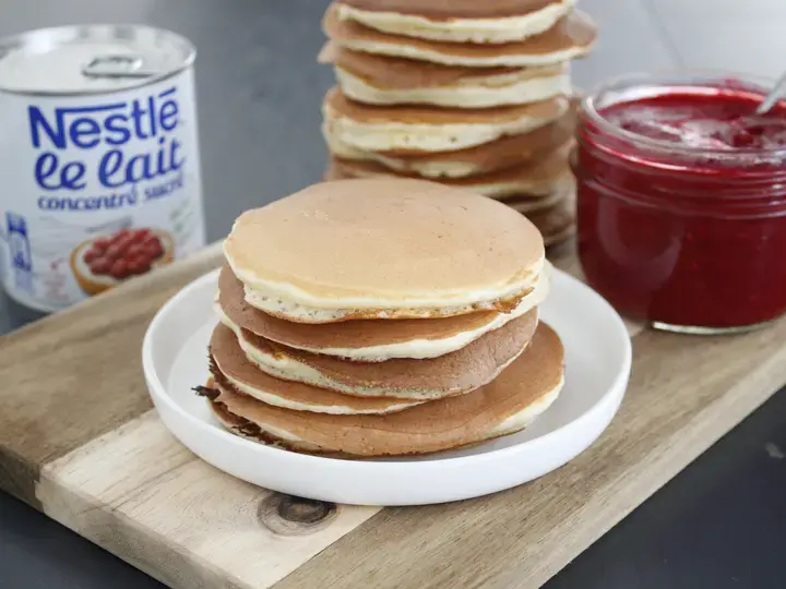 Pancakes au lait concentré sucré