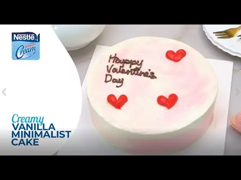 Preview image for the external video "Creamy Vanilla Minimalist Cake".