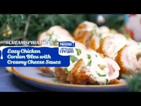 Preview image for the external video "Easy Chicken Cordon Bleu with Creamy Cheese Sauce".