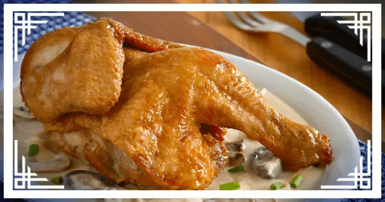 Fried Chicken with Mixed Mushroom Sauce