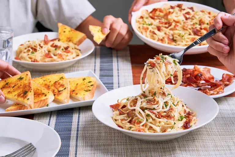 Bacon-Loaded Carbonara
