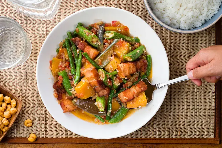 Pinakbet with Lechon Kawali