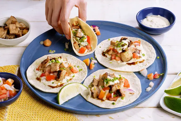 Open Faced Pork Soft Taco Bites