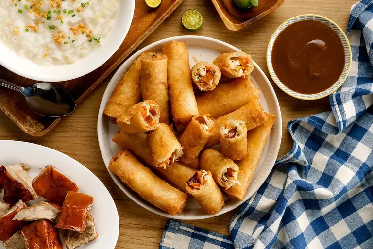 Lumpiang Gulay with Lechon