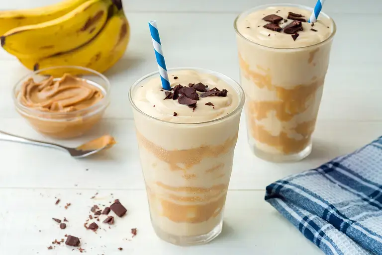 creamy banana peanut butter smoothie