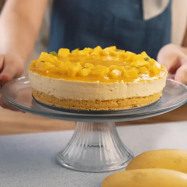 Triple Mango Mousse Cake