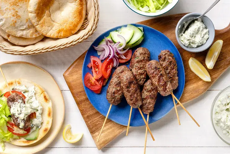 Beef Kofta With Creamy Tzatziki
