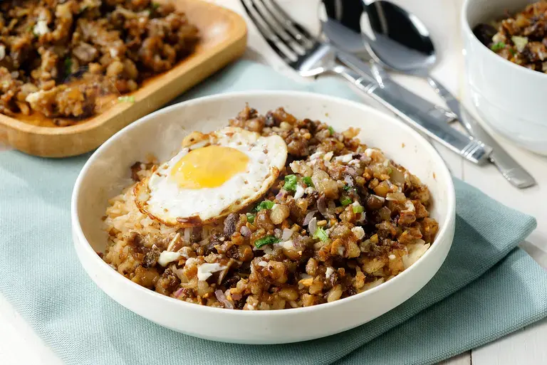 Quick Sisig Rice with Crispy Egg