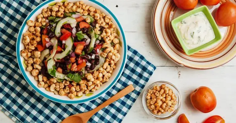 cornicks mexican salad with cilantro cream dressing
