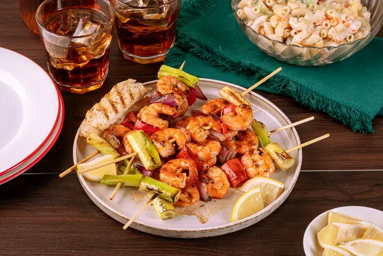 Magical Shrimp and Vegetable Skewers