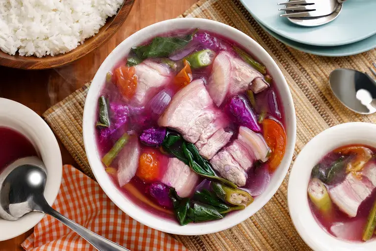 Magical Pork Sinigang with Gabi and Ube