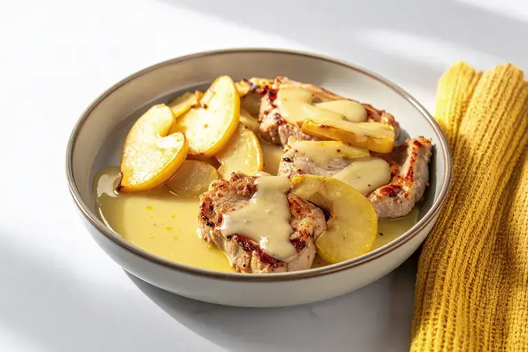 Citrus Caramel Apple Pork Chops by Kawaling Pinoy