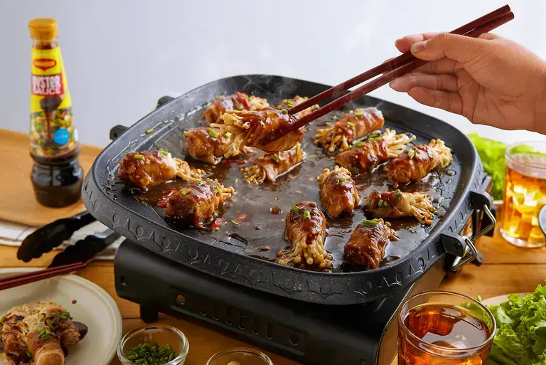 Oystar Pork-Wrapped Mushrooms