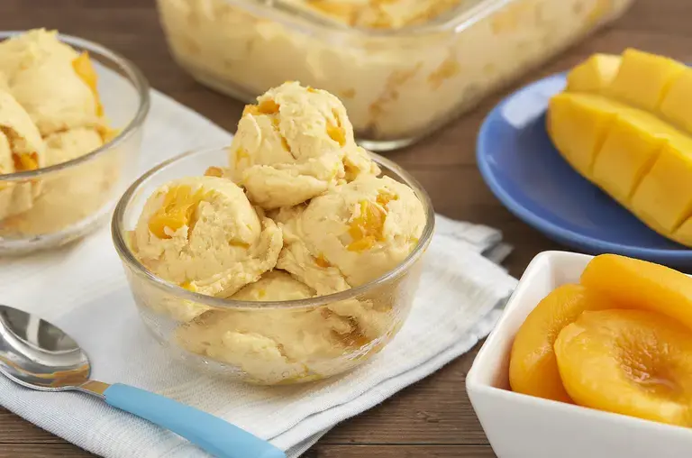 Peach Mango Ice Cream