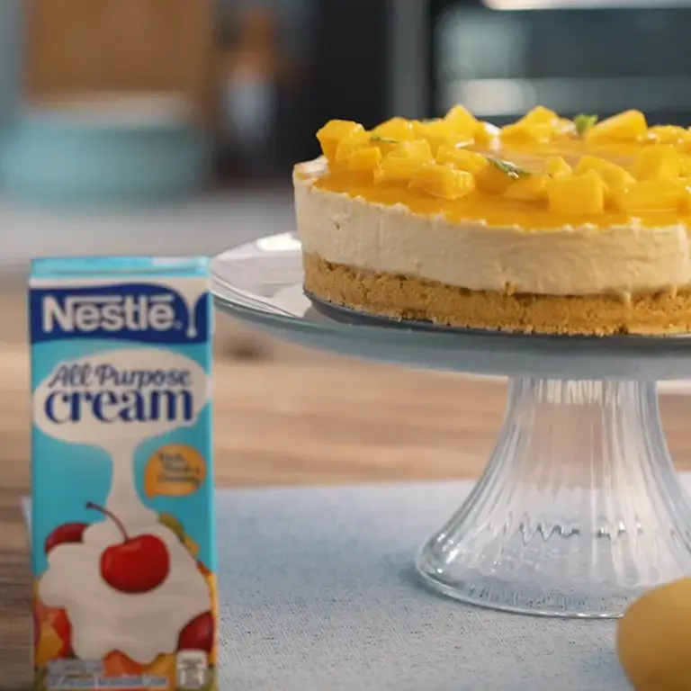 Triple Mango Mousse Cake