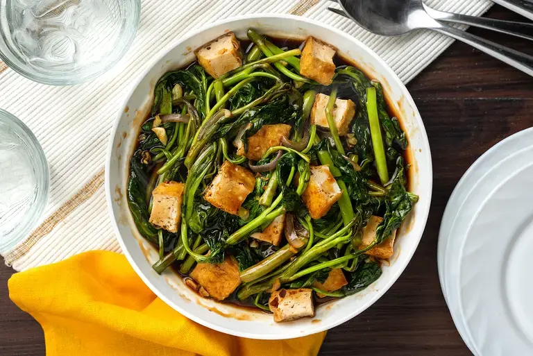 Kangkong with Tofu