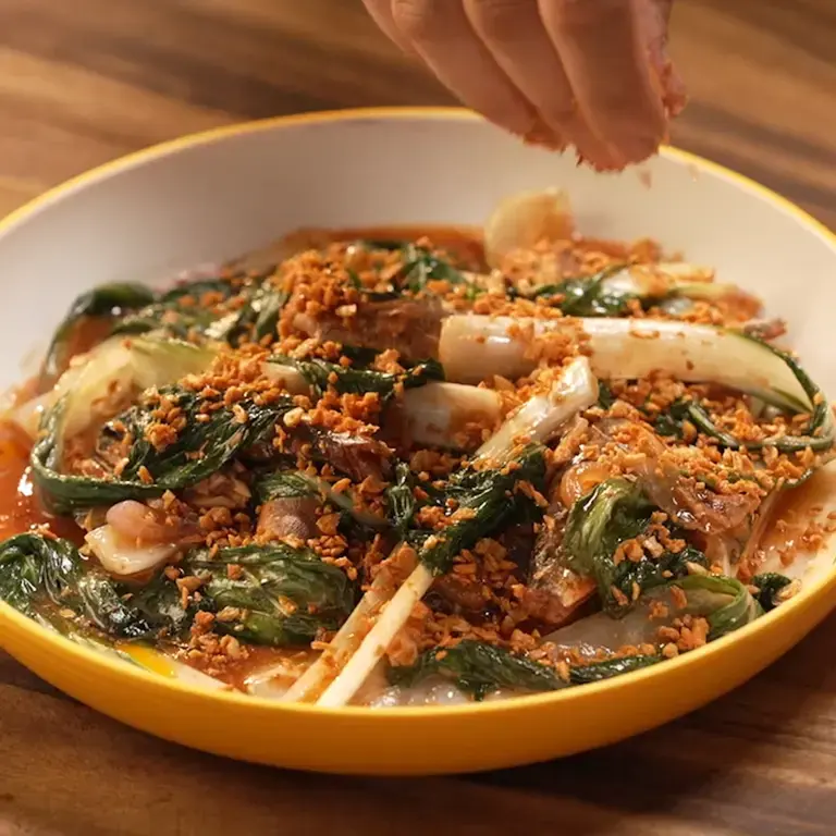 Pechay Stif-Fry with Sardines