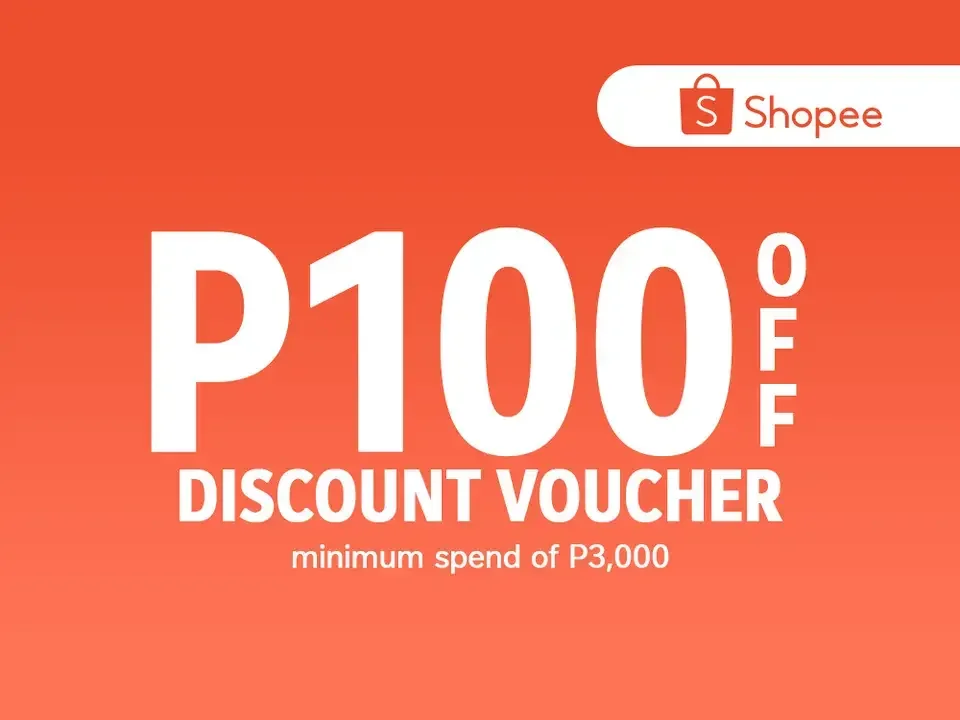P100 Off Discount Voucher min spend 3000