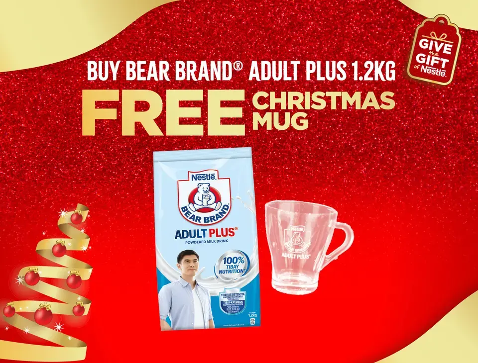 Buy Bear Brand Adult Plus 1.2KG get Free Christmas Mug