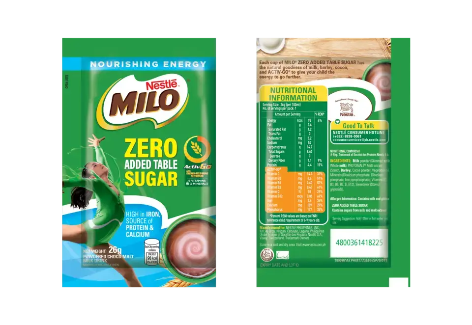 MILO Zero Added Table Sugar 26g