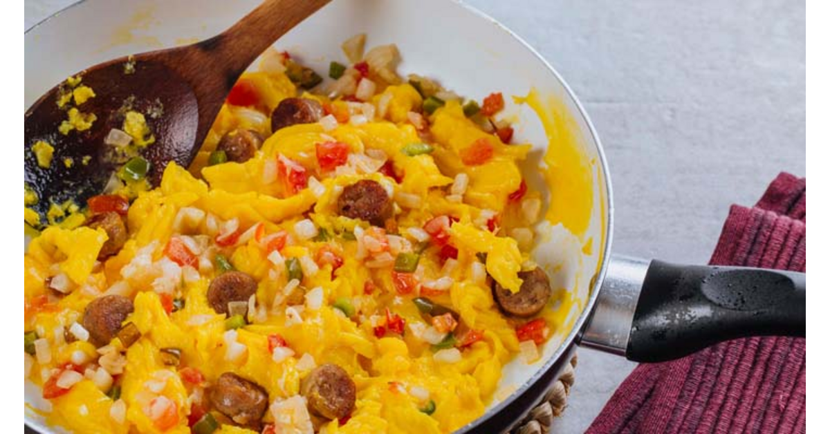 Scrambled Egg with Sausage | Goodnes